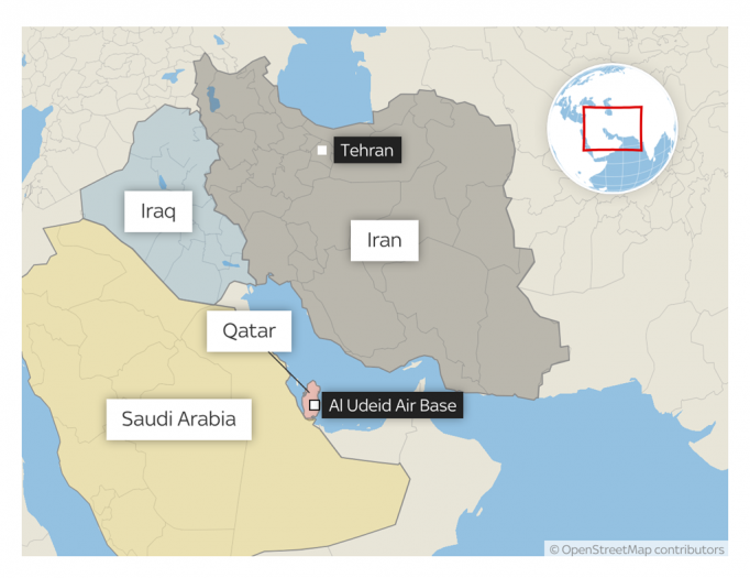 Sky News: კატარში მდებარე აშშ-ის ბაზიდან დიდ ბრიტანეთს სამხედრო პერსონალი გაჰყავს